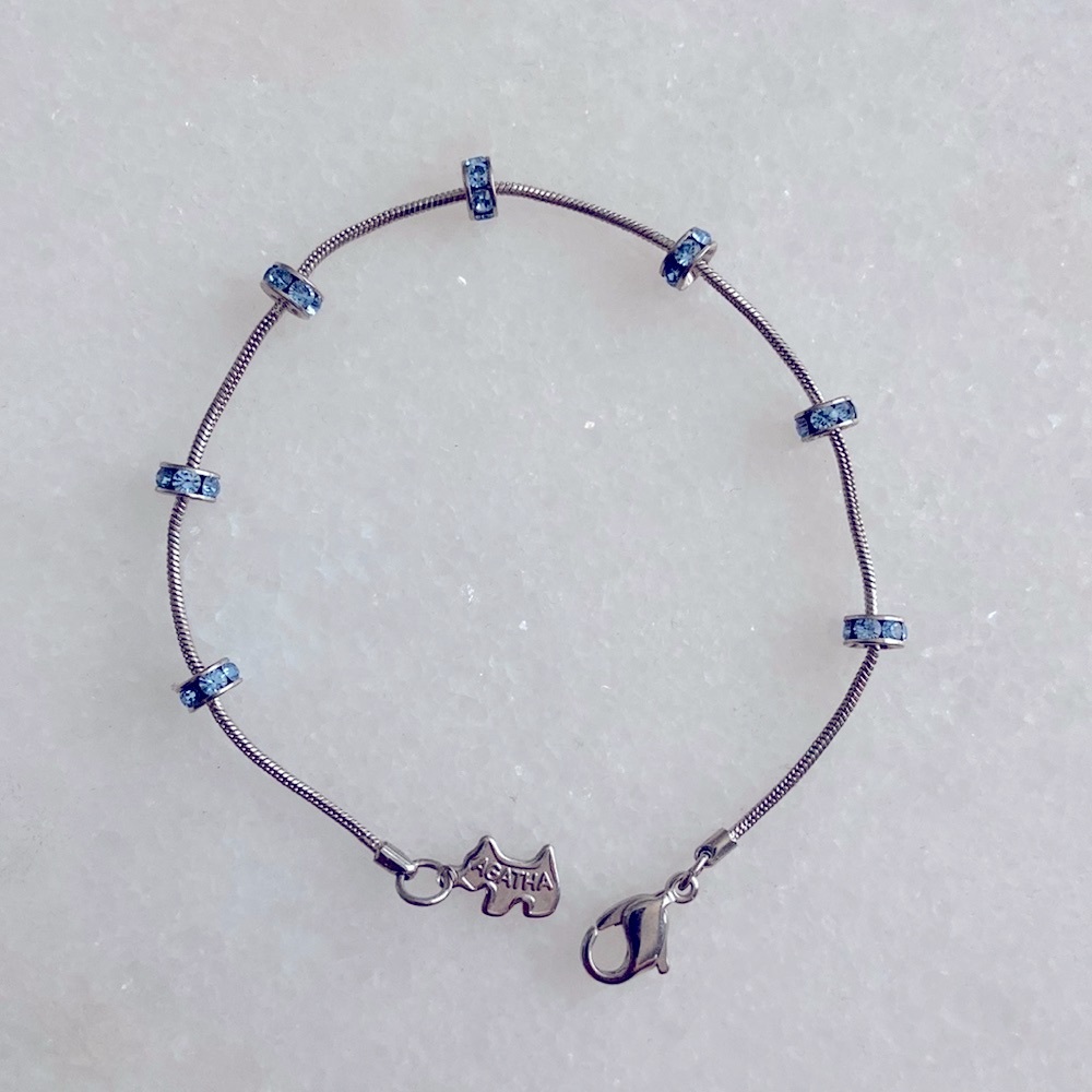 Agatha Paris bracelet in Sterling silver with blue topaz stones